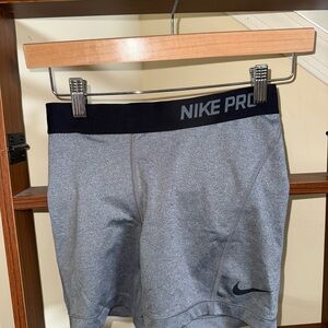 Nike Dri-FIT Heather Gray Athletic Shorts with Black Accents